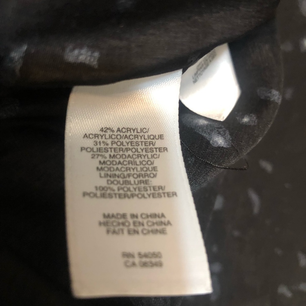 Rachel Roy size XL black & gray faux fur vest zip front - Picture 6 of 10
